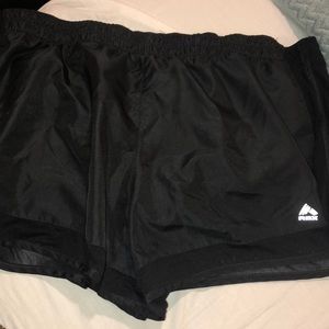 Black running shorts
